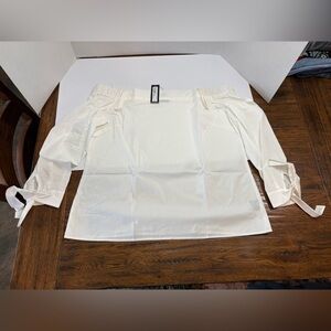 Worthington (JCP) white off the shoulder lightweight top NWT XL
